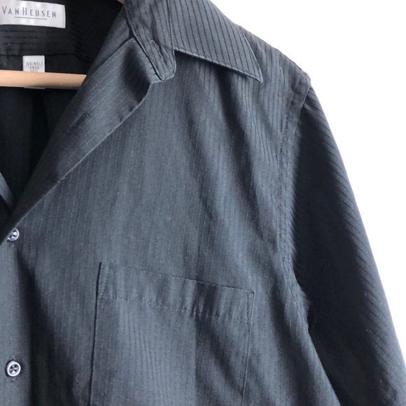 Van Heiden M Black Button Up dress shirt - Picture 5 of 7